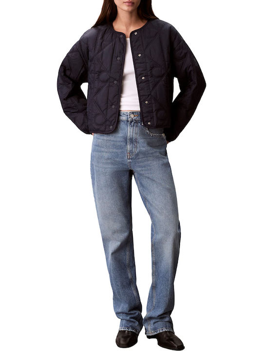 Long Women's Jacket for Winter Blue
