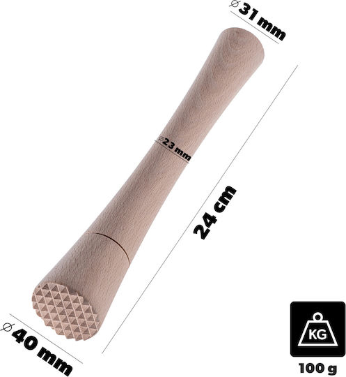 Kadax Wooden Pestle and Mortar 24x24cm
