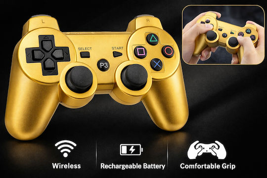 Doubleshock Wireless Gamepad for PS3 Gold