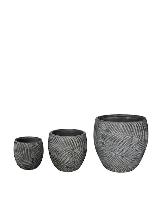 Pakketo Ceramic Gray Plant Pot 3pcs