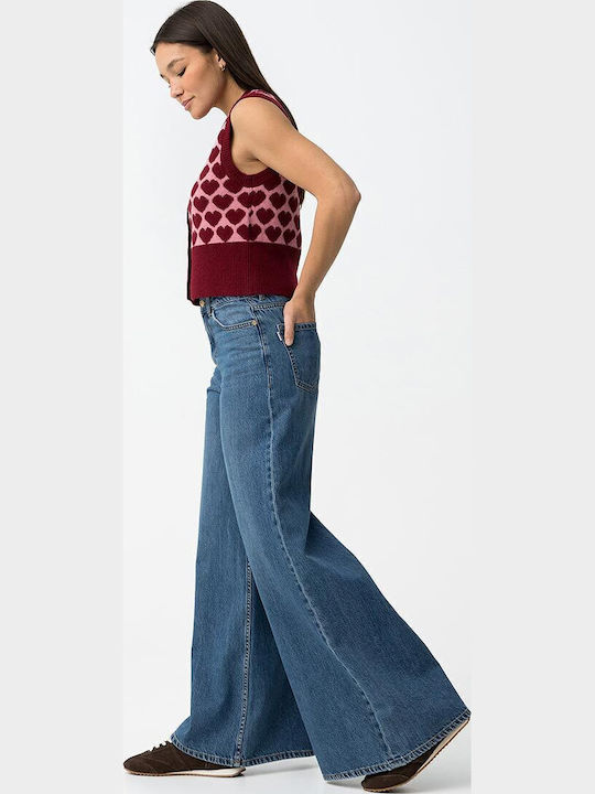 Women's Jean Pants In Palazzo Fit