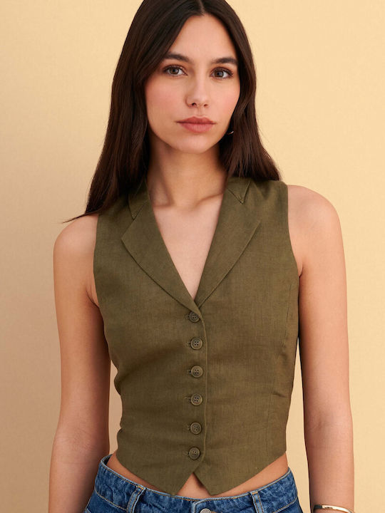 Green Women's Vest