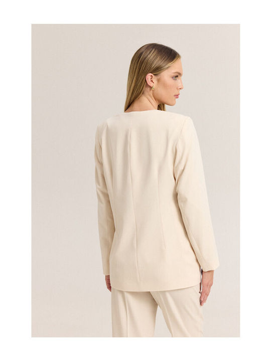 Enzzo Enzzo Damen Blazer Vanille