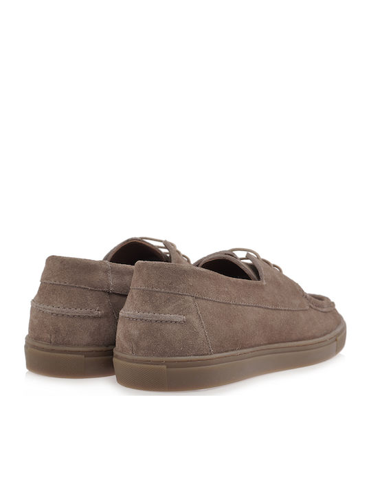 Suede Men's Casual Shoes Beige