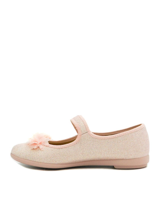 Kids Ballerinas with Hoop & Loop Closure Pink