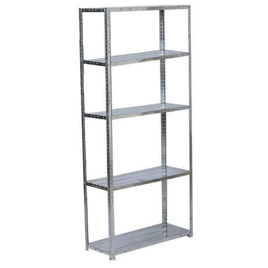 Bormann BSR3200 Dexion Galvanized Rack 75x30x170cm with 5 Shelves Total Load Capacity 250kg