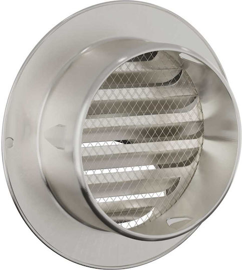 Vidaxl Capace de Aerisire 8 Bucăți Argintii 100 Mm Oțel Inoxidabil
