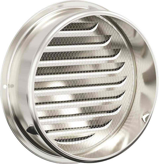 Vidaxl Καπάκια Αερισμού 4 Pcs Ασημί 200 Mm Ανοξείδωτο Ατσάλι