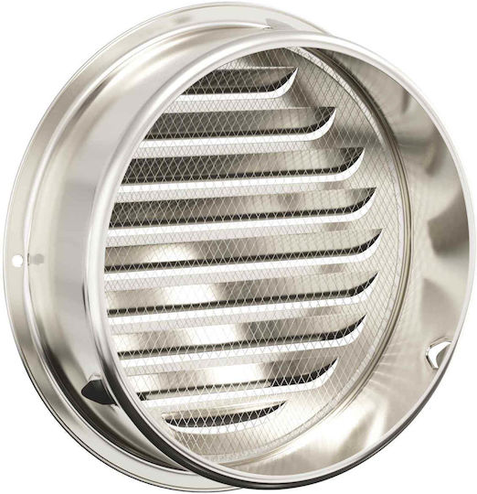 Vidaxl Καπάκια Αερισμού 4 Pcs Ασημί 150 Mm Ανοξείδωτο Ατσάλι