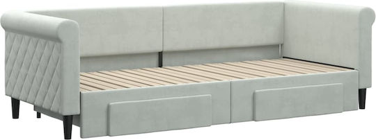 Καναπές Κρεβάτι Μονό για Στρώμα 80x200cm Αν. Γκρι Καναπές Κρεβάτι Μονό για Στρώμα 80x200cm Αν. Γκρι