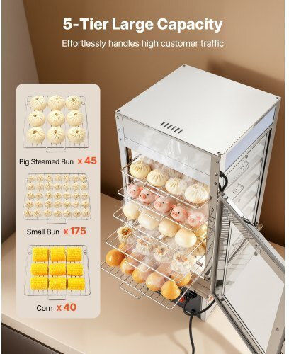 Vevor Vevor Heizungs-Buffet mit Leistung 1200W und Maße 38x45.5x75cm