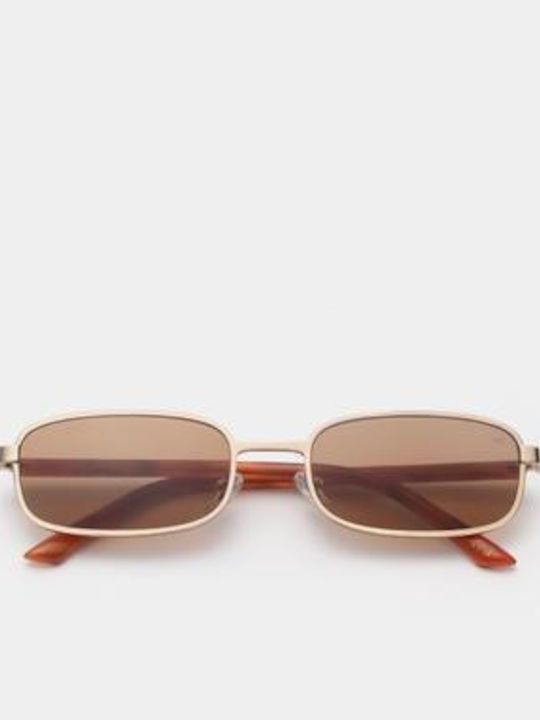 A.Kjaerbede Unisex Sunglasses With Gold Frame And Gold Lens KL2506-004