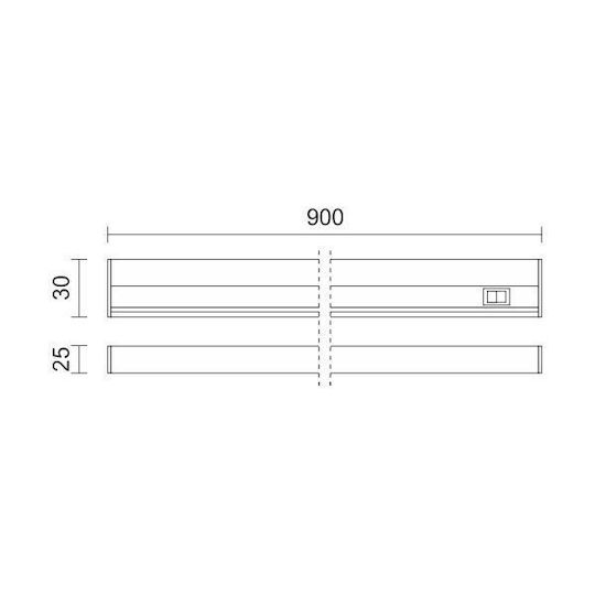 Φωτιστικό Ντουλαπιού Led Spotlight 13w 90cm