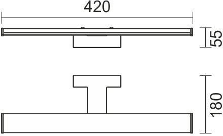 Spot Light Modern Wall Lamp with Integrated LED and Warm White Light Gold 62cm