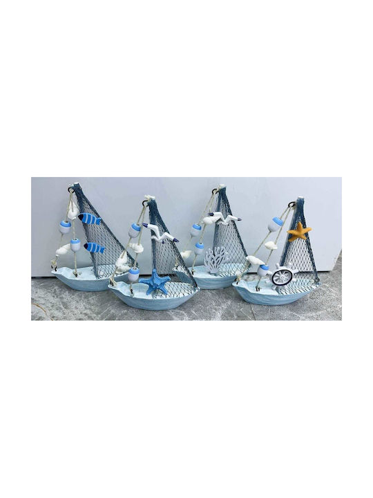 Διακοσμητικό Καράβι Πλαστικό 11x3x14cm 8τμχ