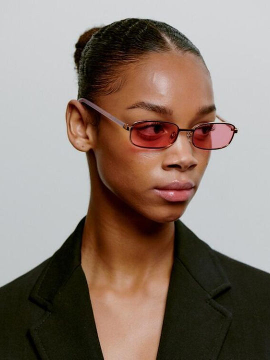 A.Kjaerbede Unisex Sunglasses With Pink Frame And Pink Lens KL2506-005