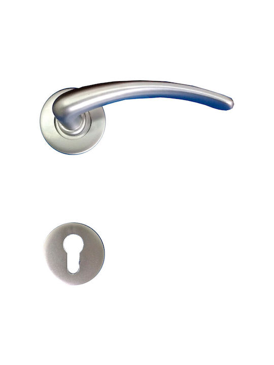 Metal Middle Door Silver Handle