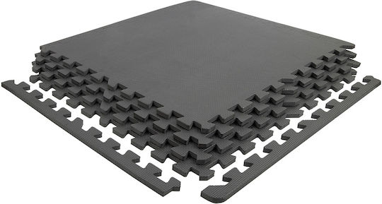 AMILA Podele Puzzle de Gimnastică Negre 60x60x1cm 4buc