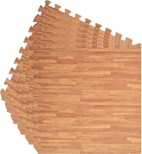 vidaXL Podele Puzzle de Gimnastică Maro 60x60x1cm 6buc