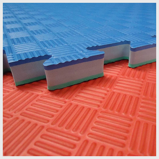 Olympus Sport Gym Puzzle Mat Double Sided Red/Blue 100x100x2.5cm 1 Piece