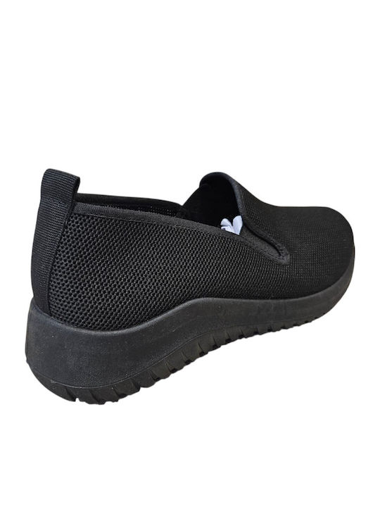 Дамски Slip-On Текстилни Черни
