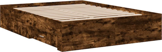 Κρεβάτι King Size για Στρώμα 190x190cm Καπνιστή Δρυς Κρεβάτι King Size για Στρώμα 190x190cm Καπνιστή Δρυς