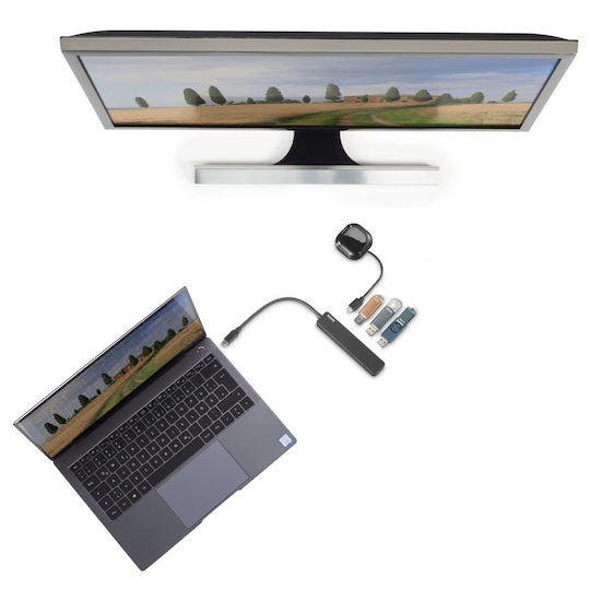 HAMA USB-C Docking Station με HDMI 4K PD Μαύρο (00200117)