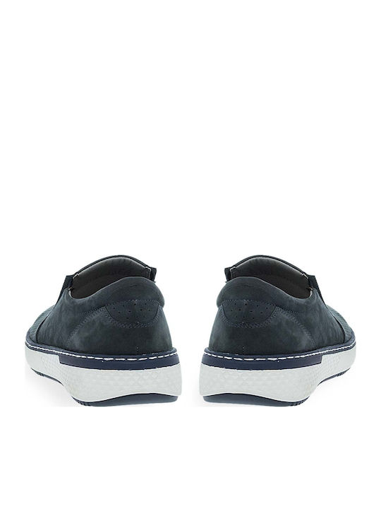 Δερμάτινα Ανδρικά Slip-On Μπλε