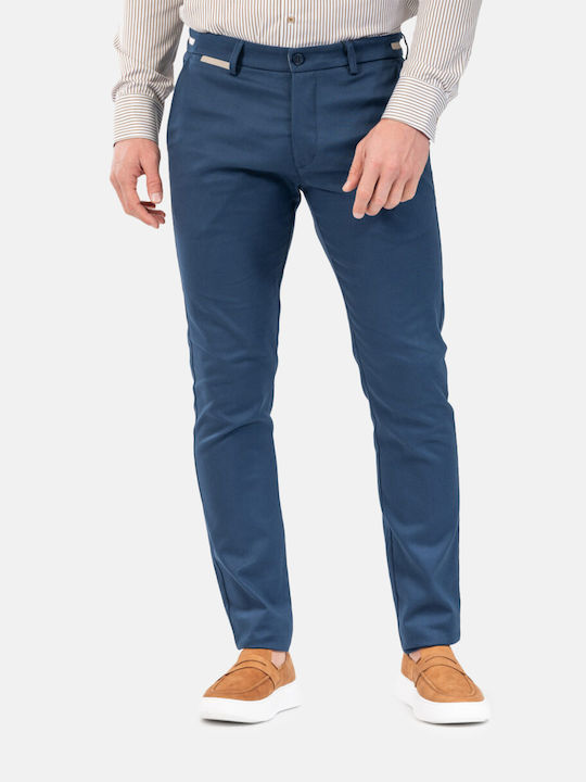 Trousers Chino Elastic in Slim Fit Blue