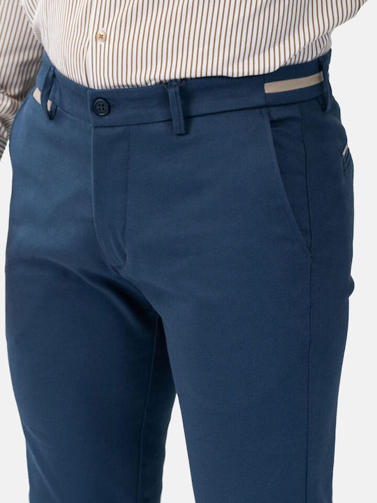 Trousers Chino Elastic in Slim Fit Blue