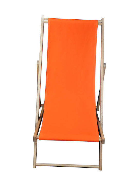 Sezlonguri Din Lemn Culoare Portocalie 140x60x80cm