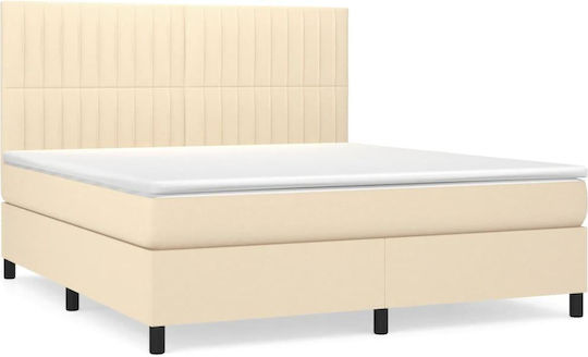 Κρεβάτι Επενδυμένο με Ύφασμα με Στρώμα