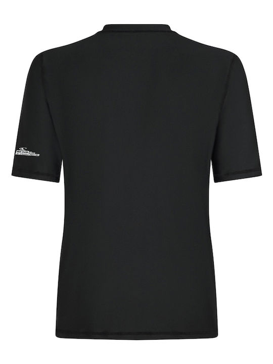 O'Neill Skins S UPF 50+ Unisex Short Sleeve Sun Protection Shirt Black