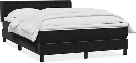 Κρεβάτι Υπέρδιπλο με Στρώμα 160x210cm Μαύρο Κρεβάτι Υπέρδιπλο με Στρώμα 160x210cm Μαύρο