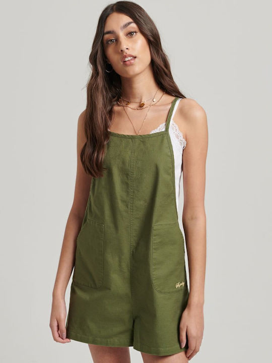 Ovin Vintage Women's Jumpsuit Denim Khaki