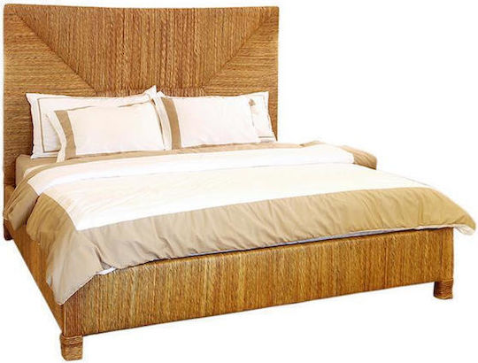 Κρεβάτι King Size για Στρώμα 180x200cm Μπεζ