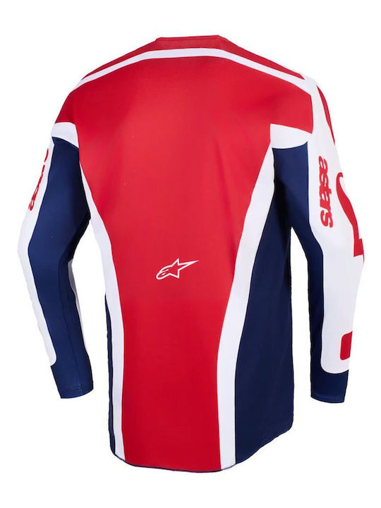 Tricou De Ciclism Alpinestars Riway Wh Albastru Roșu