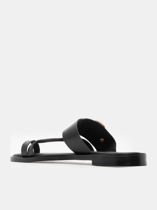 Women's Black Flat Sandals