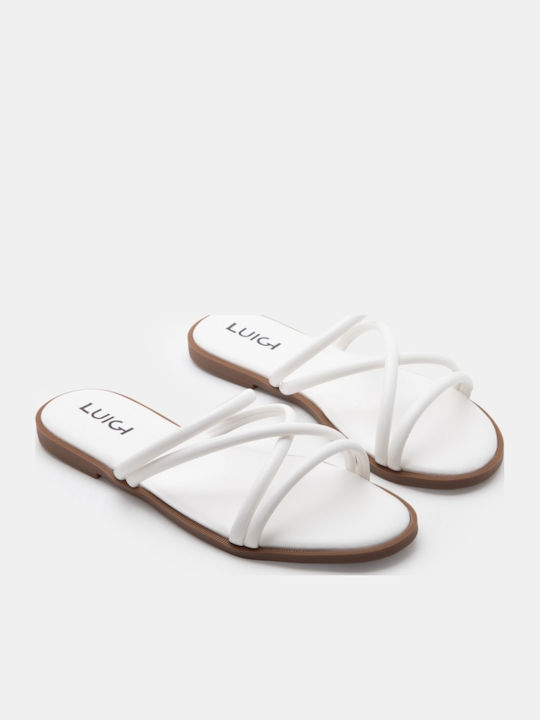 Damen Flache Sandalen Weiß