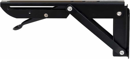 Suport Pliabil Pentru Raft Din Metal Culoare Neagră 2 Bucăți ZTS8131B