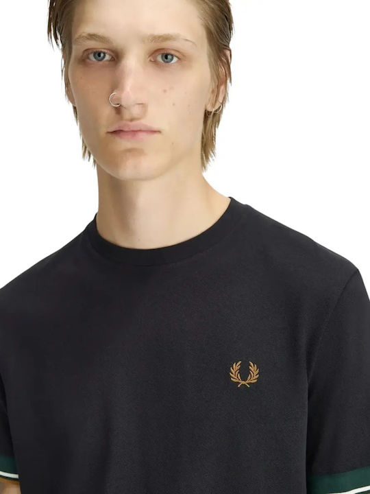 Twin Tipped Polo Short Sleeve Blouse Black