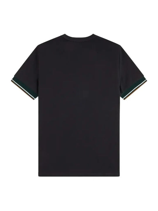 Twin Tipped Polo Short Sleeve Blouse Black