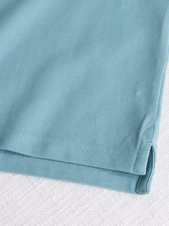 Polo Short Sleeve Blouse Light Blue