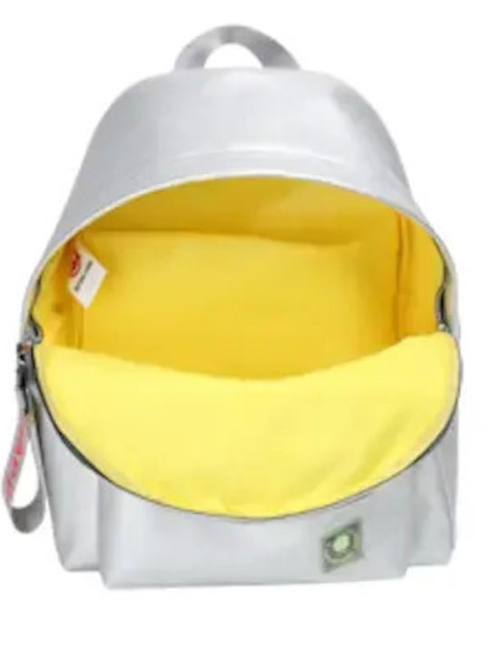 Lyc Sac Σχολική Τσάντα Πλάτης Ασημί