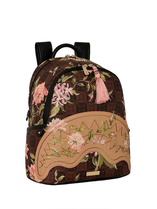 Sprayground School Backpack Brown with Water Bottle Holder