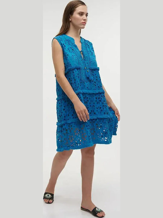 Summer Mini Dress Blue