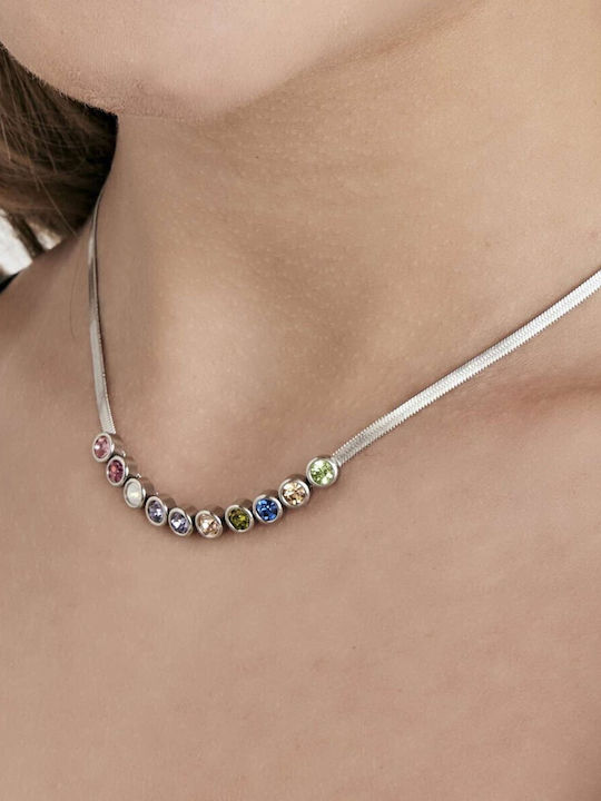 Luca Barra Necklace Made of Steel