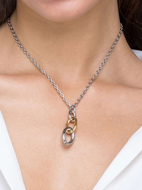 Luca Barra Necklace Made of Steel