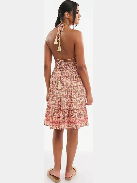 Sommer Mini Damenkleid Rot/Weiß
