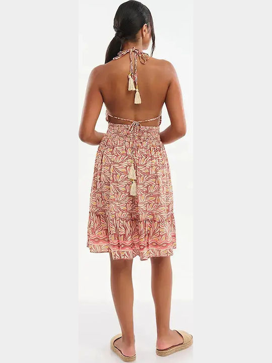 Sommer Mini Damenkleid Rot/Weiß